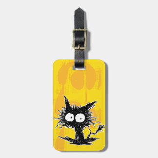 Black Unkempt Kitten GabiGabi Luggage Tag