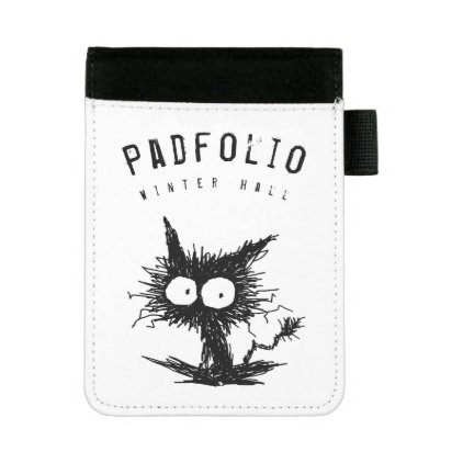 Black Unkempt Kitten GabiGabi Mini Padfolio