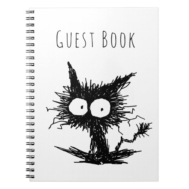 Black Unkempt Kitten GabiGabi Notebook (Front)