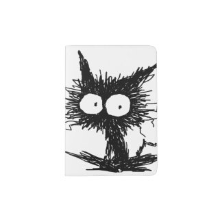 Black Unkempt Kitten GabiGabi Passport Holder