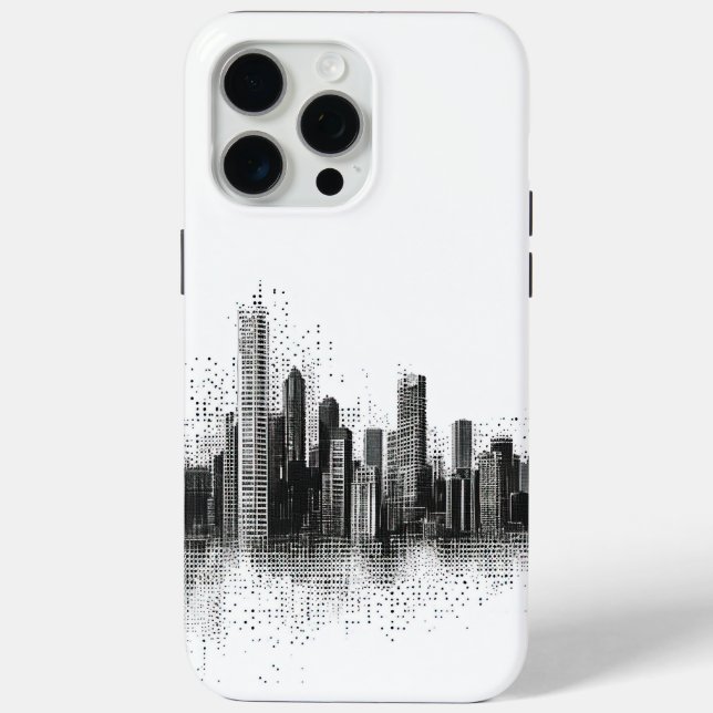 Black urban skyline Case-Mate iPhone case (Back)