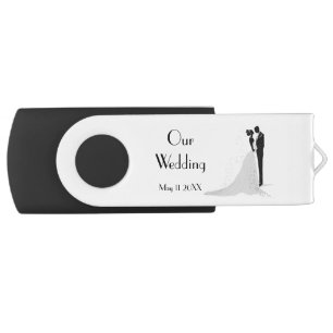 Black USB Flash Drive/Our Wedding Drive