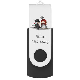 Black USB Flash Drive/Our Wedding Drive