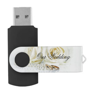 Black USB Flash Drive/Our Wedding Drive