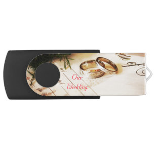 Black USB Flash Drive/Our Wedding Drive