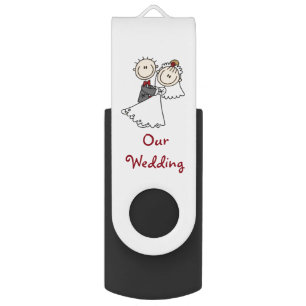 Black USB Flash Drive/Our Wedding Flash Drive