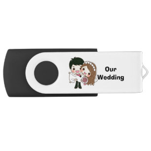 Black USB Flash Drive/Our Wedding Flash Drive