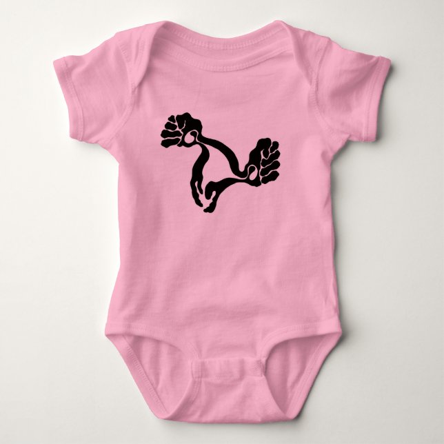 Black Uterus Baby Bodysuit (Front)