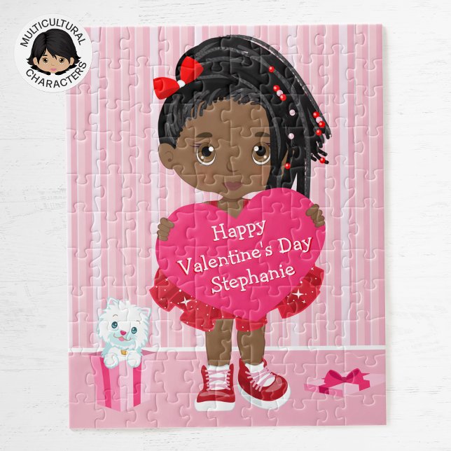 Black Valentine's Girl Jigsaw Puzzle (Creator Uploaded)