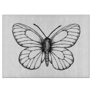 Black-veined white butterfly cutting board