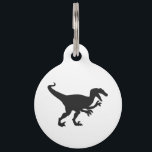 Black velociraptor dinosaur - Choose back color Pet ID Tag<br><div class="desc">velociraptor  dinosaur  raptor  predator,  animal  silhouette  white   reptile,   design  deinonychus  art  black ,  dangerous  prehistoric  jurassic ,  illustration  nature  killer  , velociraptors  wild  wildlife  monster,   carnivore  beast  lizard  extinct  , predatory  paleontology  dino  cretaceous  , drawing  shape velociraptor ,  dinosaur  raptor  predator animal</div>