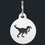 Black velociraptor dinosaur - Choose back color Pet ID Tag<br><div class="desc">velociraptor  dinosaur  raptor  predator,  animal  silhouette  white   reptile,   design  deinonychus  art  black ,  dangerous  prehistoric  jurassic ,  illustration  nature  killer  , velociraptors  wild  wildlife  monster,   carnivore  beast  lizard  extinct  , predatory  paleontology  dino  cretaceous  , drawing  shape velociraptor ,  dinosaur  raptor  predator animal</div>