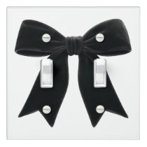 Black Velvet Bow Elegant Posh Trendy Light Switch Cover