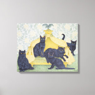 Black velvet canvas print