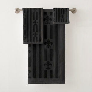 Fleur De Lis Bath Towels Zazzle Black Velvet Fleur De Lis Bath Towel Set