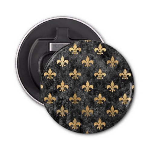 Black Velvet Fleur De Lis Mardi Gras Orleans Bottle Opener