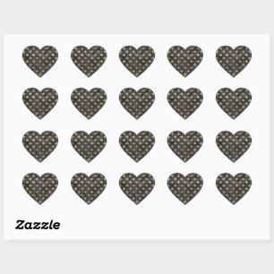 Black Velvet Fleur De Lis Mardi Gras Orleans Heart Sticker
