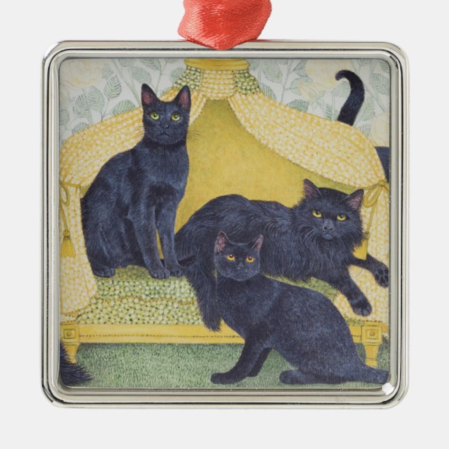 Black velvet metal ornament (Front)