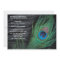 Black Velvet Peacock Wedding Invitation