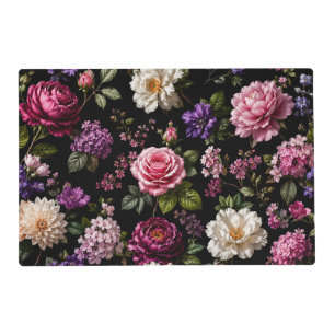 Black Velvet Rose Laminated Placemat