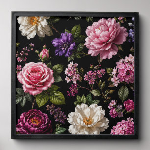 Black Velvet Rose Peel And Stick Photo Tile