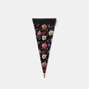 Black Velvet Rose Pennant Flag