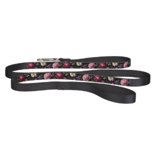 Black Velvet Rose Pet Leash
