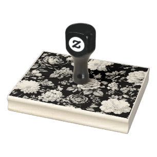 Black Velvet Rose Pet Rubber Stamp
