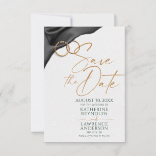 Black Velvet Save the Date Invitation