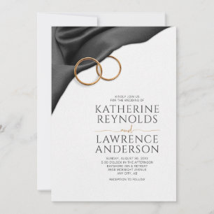 Black Velvet Wedding Invitation
