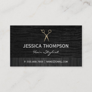 Black Velvet   Wood Trim Business Card