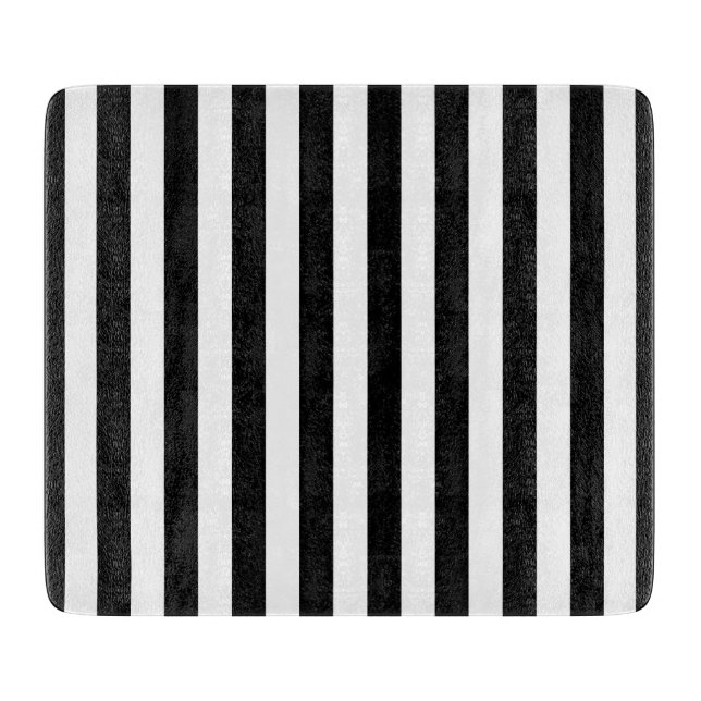Black Vertical Stripes Cutting Board (Front)