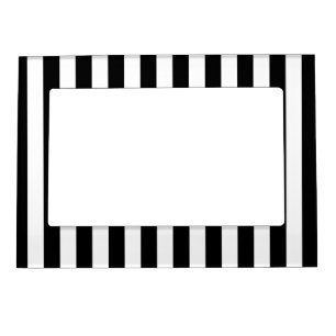 Black Vertical Stripes Magnetic Frame
