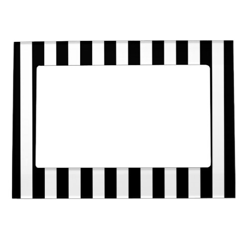 Black Vertical Stripes Magnetic Frame