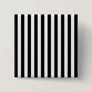 Black Vertical Stripes Pinback Button