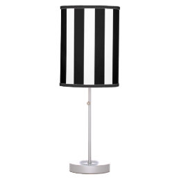 Black Vertical Stripes Table Lamp