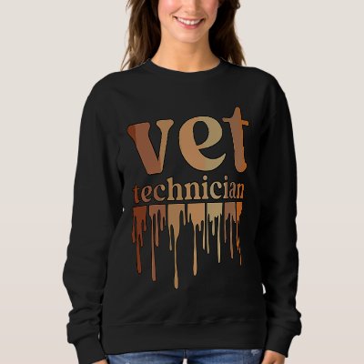 Black Vet Technician African American Veterinary T Sweatshirt