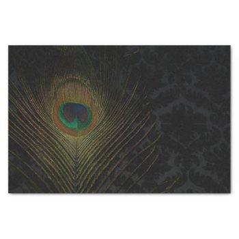 Black Victorian Wallpaper And Peacock Tissue Paper by Peacocks at Zazzle