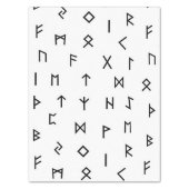 Black Viking Runes on White Background Tissue Paper | Zazzle