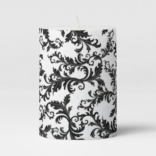 Black Vines Pillar Candle
