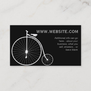 Black Vintage Bicycle Business Card