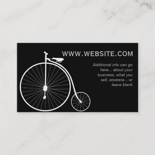 Black Vintage Bicycle Business Card