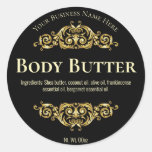 Black Vintage Body Butter Labels