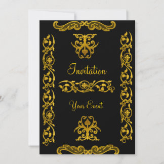 Black Vintage Create your event Invitation