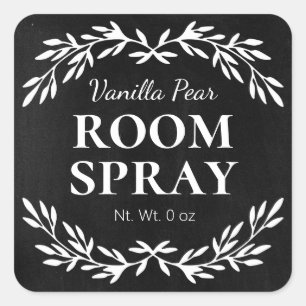 Black Vintage DIY Room Spray Labels
