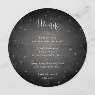 Black Vintage Faded Stars Square/Round Menu