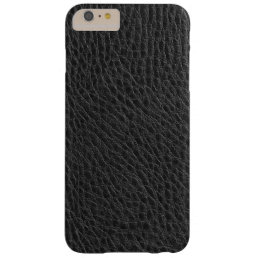 Black Vintage Faux Leather Print Barely There iPhone 6 Plus Case