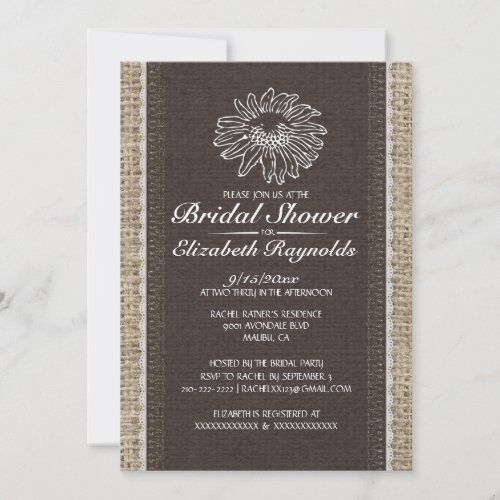 Black Vintage Lace Bridal Shower Invitations
