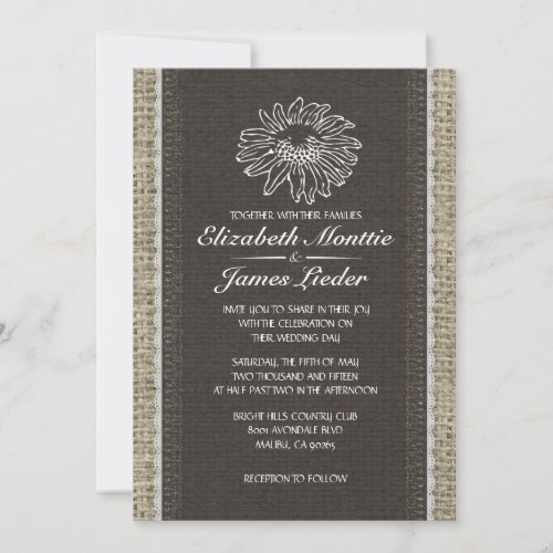 Black Vintage Lace Wedding Invitations