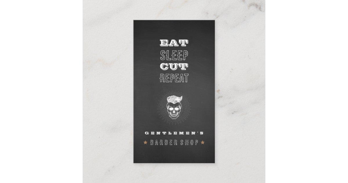 Sale 50% Off  Vintage Barber Shop Skull Scissors Business Card